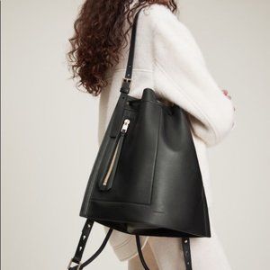 All Saints Alpha Leather Backpack